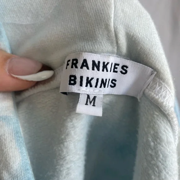 Frankie’s Bikinis Blue Tie Dye Hoodie - Picture 4 of 5